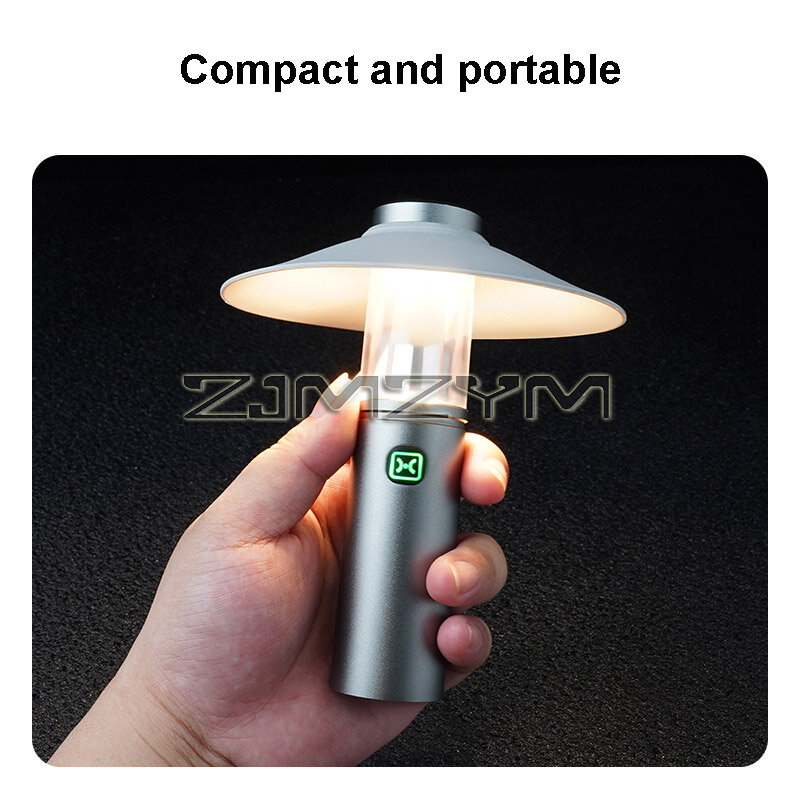 Outdoor LED Flashlight Powerful Camping Lights USB Rechargeable Tent Portable Lanterns Fishing Emergency Lamp