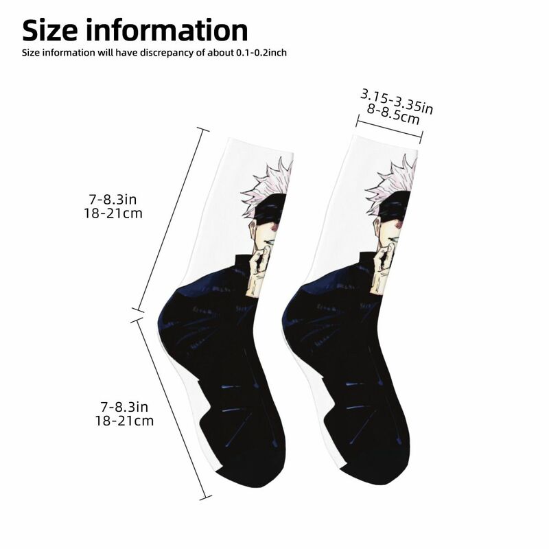 Kaus kaki Anime Jujutsu Kasen, kaus kaki uniseks tahan angin motif 3D kaus kaki bahagia gaya jalanan