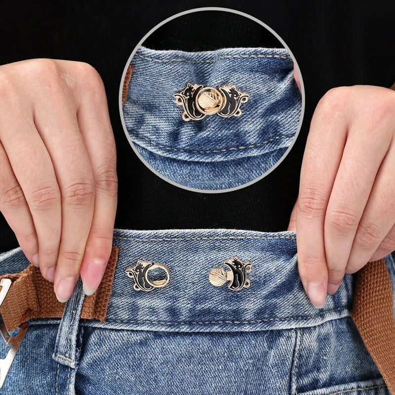Tighten Waist Button for Women Men Buckles Clasps For Skirt Pants Jeans Adjustable Waist Clip Metal Pins Clothing Accessories