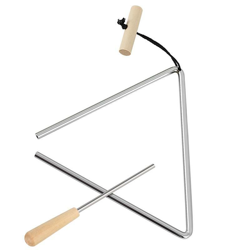 Triangoli a percussione manuale strumento a mano musicale in acciaio campana a percussione a triangolo in acciaio con percussioni per l'educazione al ritmo