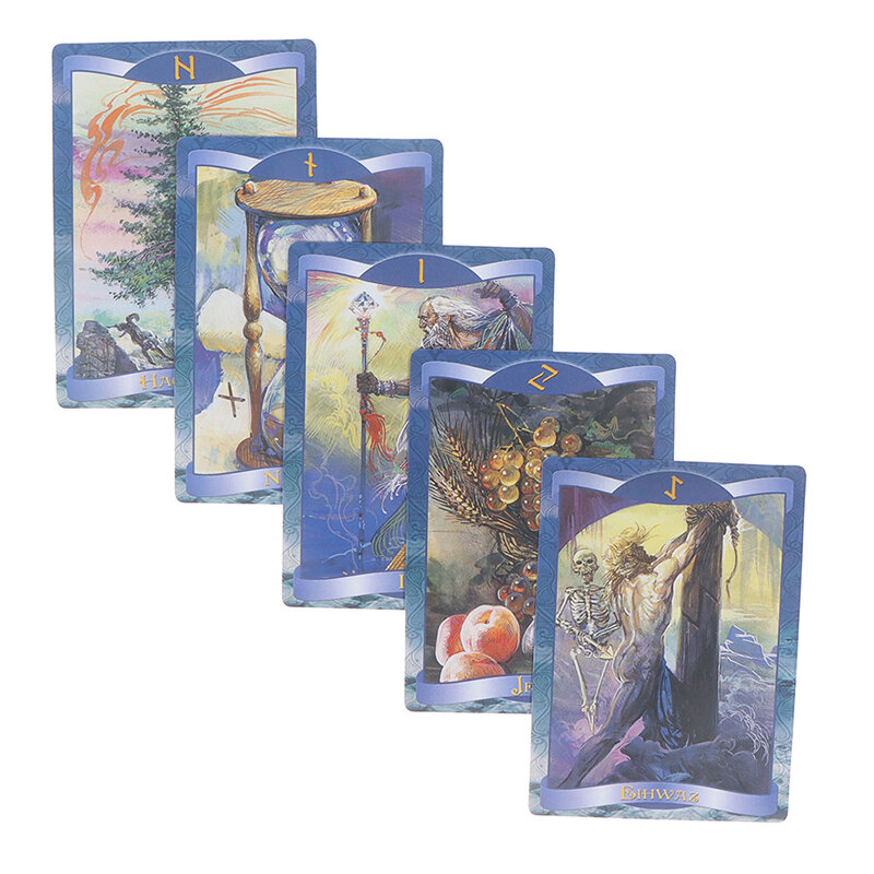 44PCS Runes Oracle Card Tarot Family Party Prophecy Divination Board Game Psychic Card Party Board Game Poker Paper
