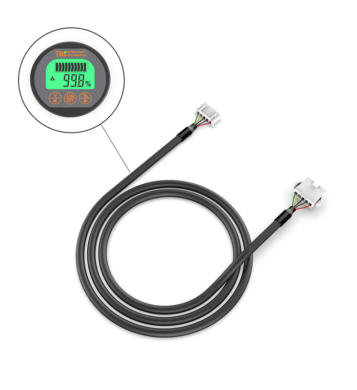 0.5-10M Options XH2.54 Shielded Wire Extension Cable Dedicated to TR16/TR16H Battery Capacity Indicator Coulomb Meter Coulometer