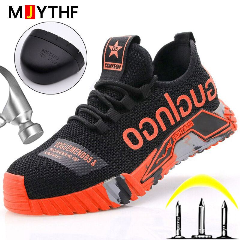 2021 nuove scarpe da ginnastica da lavoro scarpe con punta in acciaio scarpe antinfortunistiche da uomo scarpe da lavoro antiforatura stivali moda indistruttibile calzature sicurezza