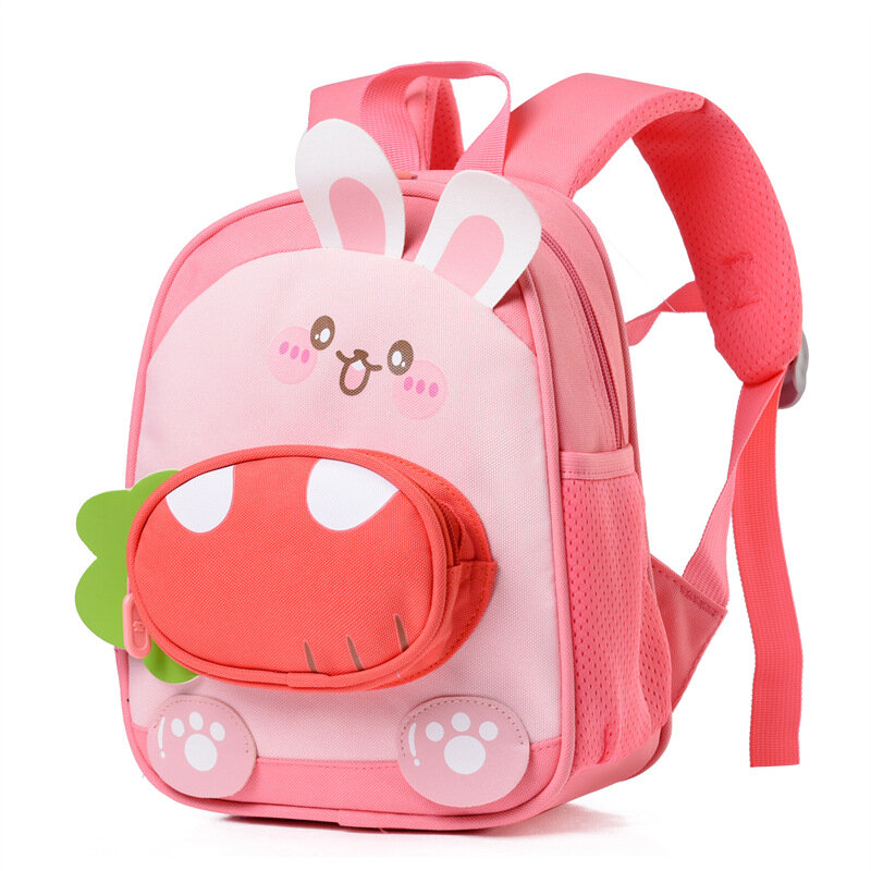 Sac à dos lapin dessin animé pour enfants, sacs d'école, sacs pour mère et enfants, sacs pour tout-petits, garçon, fille, mignon