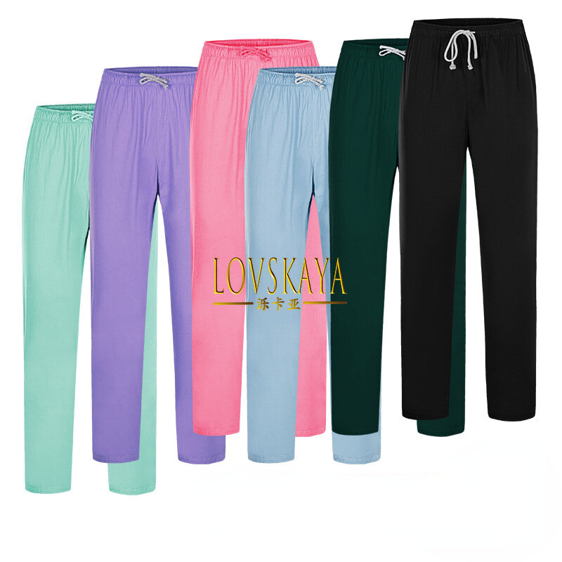 Straight green pants work uniform oversized breathable and quick drying pants laboratory doctors nurses hospital workers