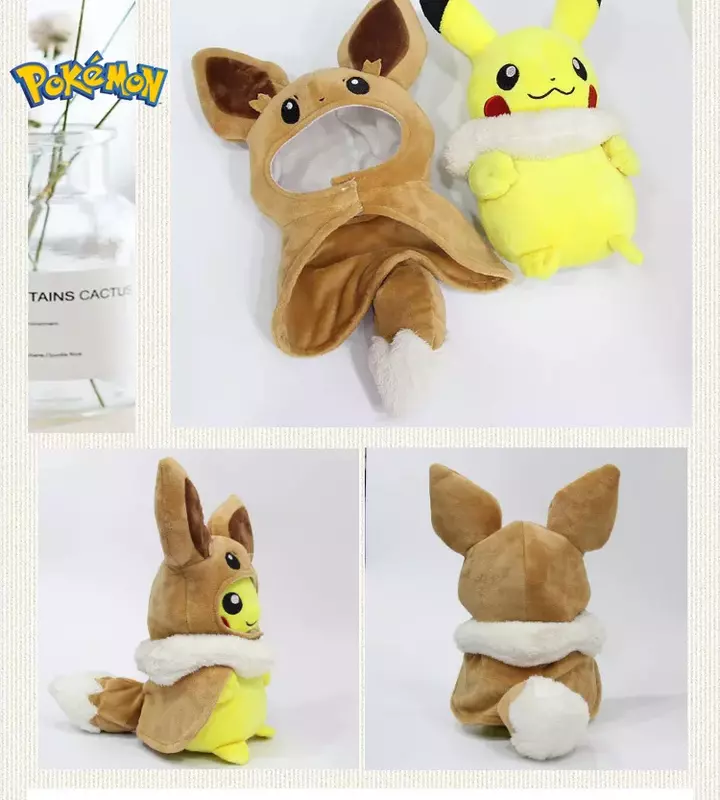 Pokemon Pikachu Eevee Snorlax Cosplay pluszowa lalka zabawka kieszonkowe potwory Anime gra miękkie kreskówka lalki prezent dla dzieci 20-30cm