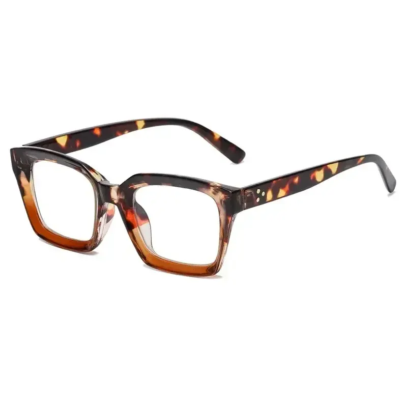 2023 대형 사각 독서 안경, 휴대용 대형 프레임, 고화질 노안 안경, 디옵터 0 ~ + 3.5 Gafas