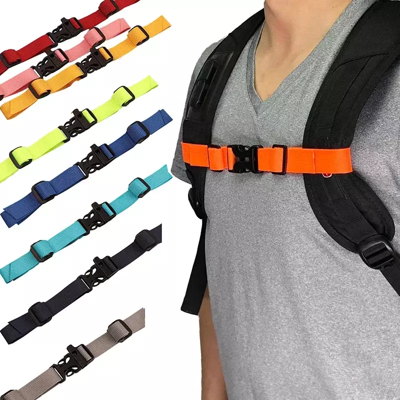 Tas ransel dada tali Harness, tali bahu dapat disesuaikan untuk tas berkemah luar ruangan tas taktis aksesoris tali untuk ransel