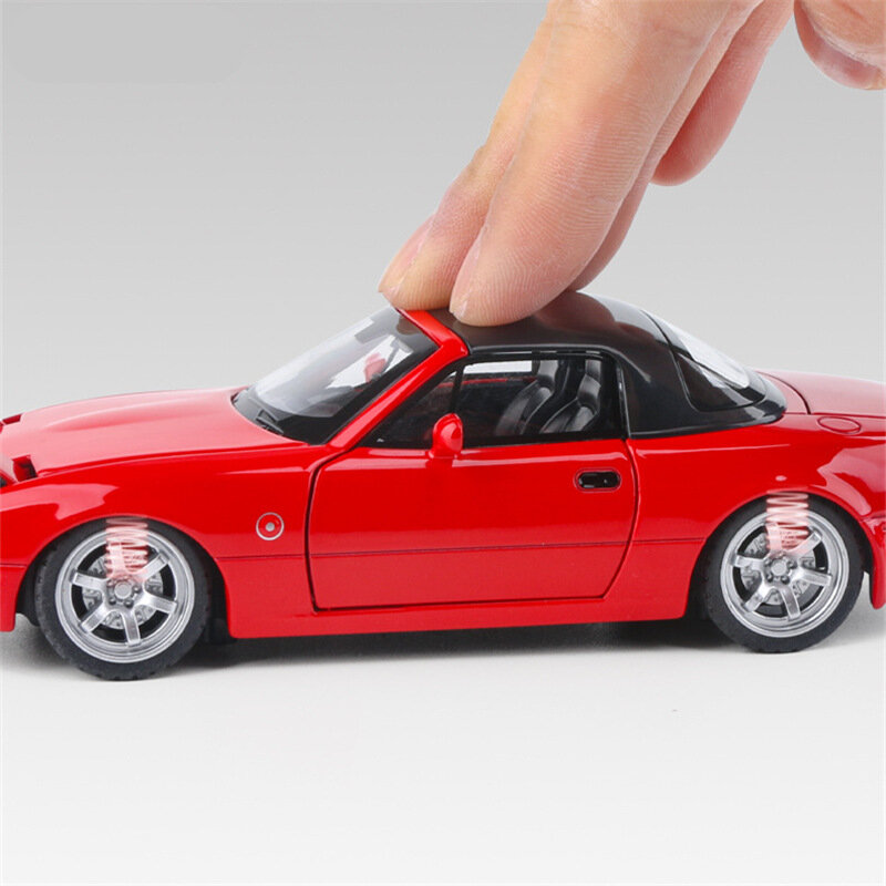 1:32 MX-5 lega convertibile modello di auto sportiva Diecast metallo giocattolo veicolo da corsa modello di auto suono e luce giocattolo per bambini regalo