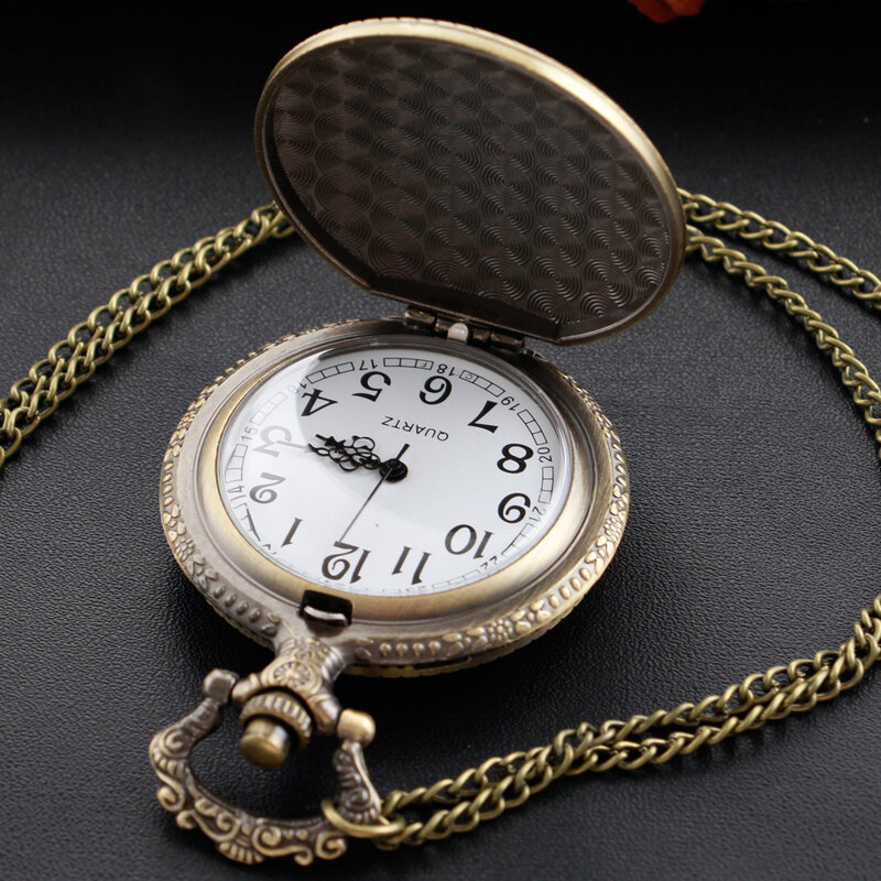 Bone Pirate Sign Quartz Pocket Watch Steampunk Necklace Clock Metal Stainless Steel Watch Pendant with Short Chain Gift Cf1266