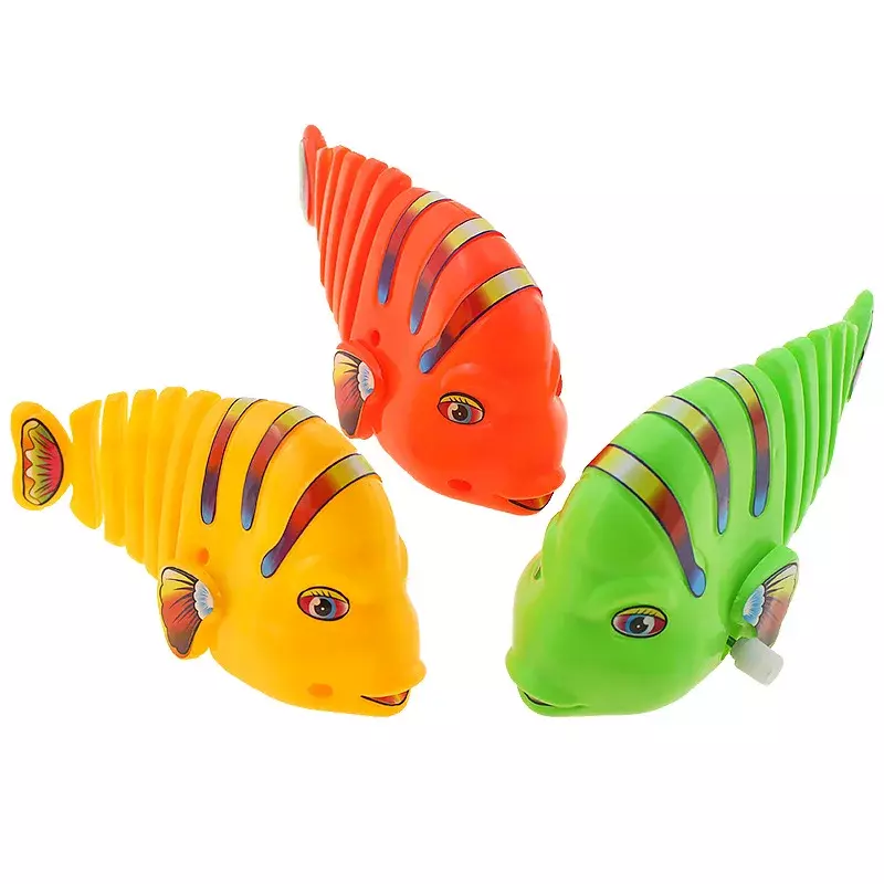 3 sztuk z tworzywa sztucznego Windup robota huśtawka ryb zabawki dla dzieci na prezent losowy kolor