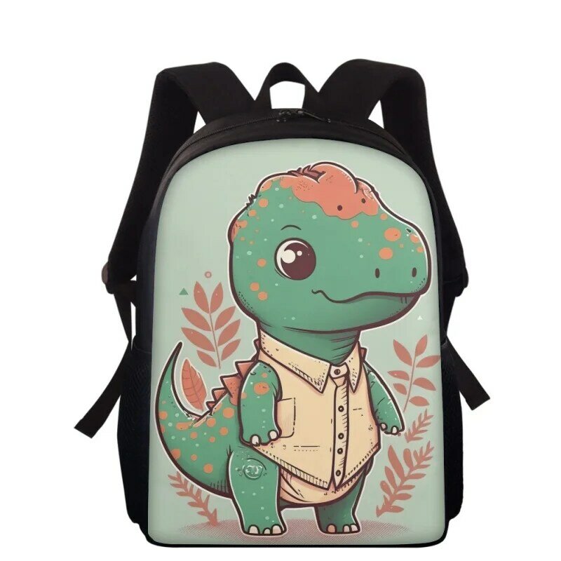 Mochila con estampado de dinosaurio de dibujos animados para niños, mochila escolar para adolescentes, bolsa de libros para estudiantes
