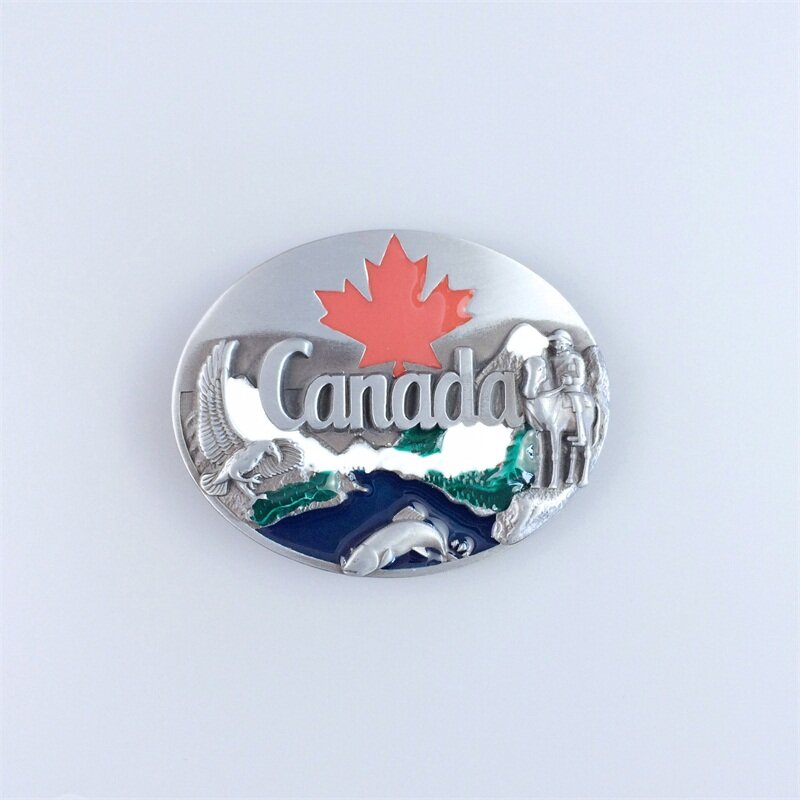 Kanada Kanadische Maple Leaf Wildlife Gürtel Schnalle Boucle de Ceinture auch UNS Lager BUCKLE-WT064