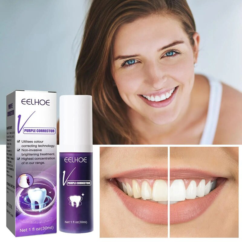 30ml Teeth Whitening Mousse Deep Cleaning Cigarette Repair Fresh Dental Plaque Tones Bright Yellow Stains Neutralizes Breat T7W3