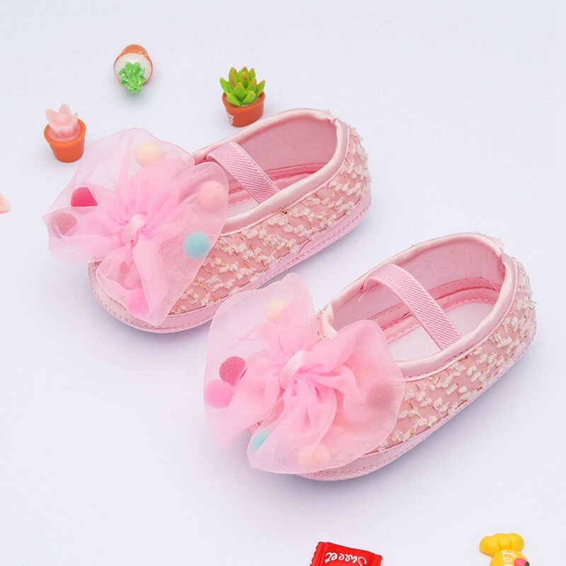 0-18m Spring And Autumn Baby Sweet Princess Shoes Bow Casual Baby Soft Soled Toddler Shoes Printed Children'S Shoes