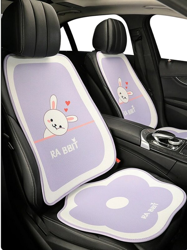Funda protectora Universal para asiento de coche, cojín con dibujos de conejos bonitos, para Audi, Bmw, Peugeot, Toyota, Mini, Kia, Lada, Mazda, Honda