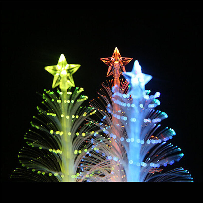 โคมไฟ LED ใยแก้วนำแสงสำหรับกลางคืนโคมไฟต้นคริสต์มาสสีสันสดใสของขวัญคริสต์มาสสำหรับเด็ก