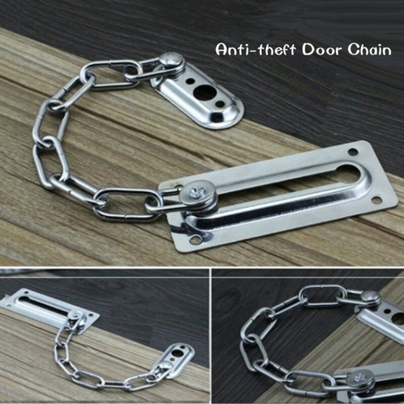 Stainless Steel Anti-theft Door Chain Lock Hotel High Security Chain Restrictor
