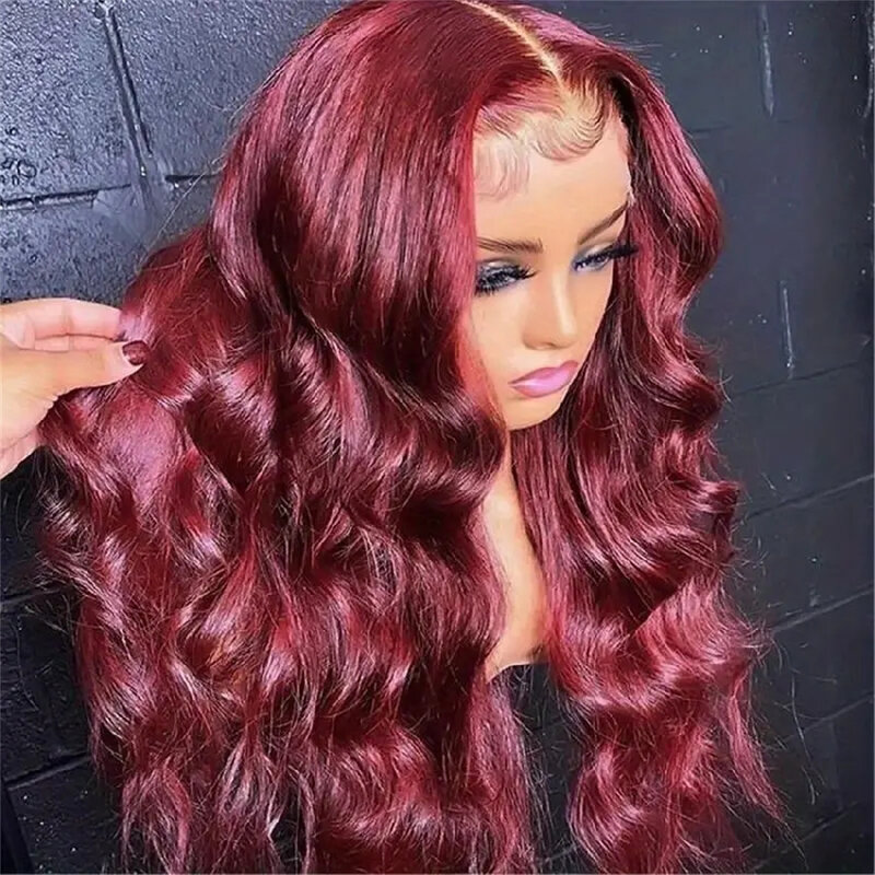 99J Burgundy Lace Front Human Hair Wig Body Wave Hd Lace Wig 13x6 Human Hair for Women Choice Glueless 13x4 Lace Front Wigs