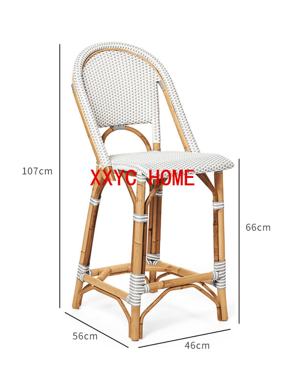 French Hotel Living Room Balcony Bar Chair Modern Simple Restaurant Kitchen High Chair Home Furniture Bedroom Leisure Bar Chairs