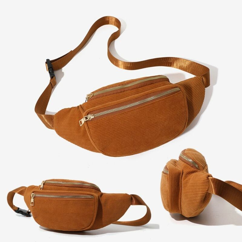 Adjustable Chest Pack Trend Large Capacity Shell Type Waist Packs Soft Zipper Shoulder Bag Cashier