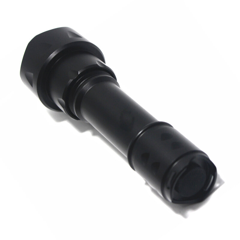 Potente linterna LED táctica ampliable, luz de depredador y soporte para mira de Rifle, verde/rojo, Zoom 18650