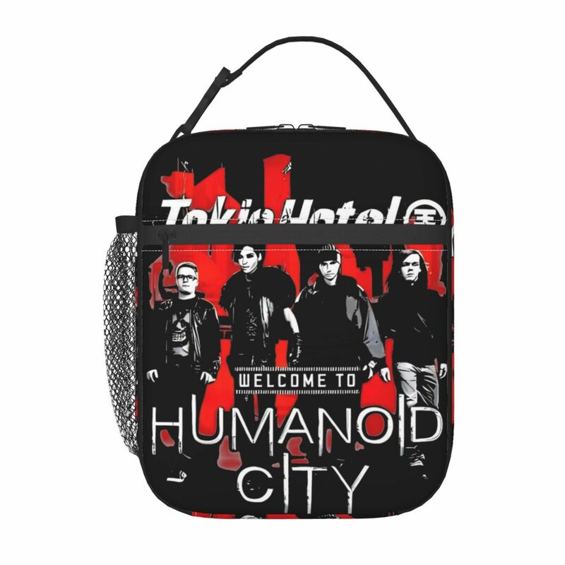 Tokio Hotel Insulated Lunch Bags Leakproof Meal Container Cooler Bag Lunch Box Tote School Travel Girl Boy