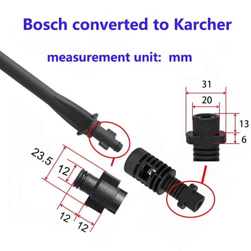 Lavadora de Pressão Adaptadores, Baioneta Adaptador para Lavor Bosch Série K, Adaptador de Conversão, Conector de Acoplamento, Apto para Karcher