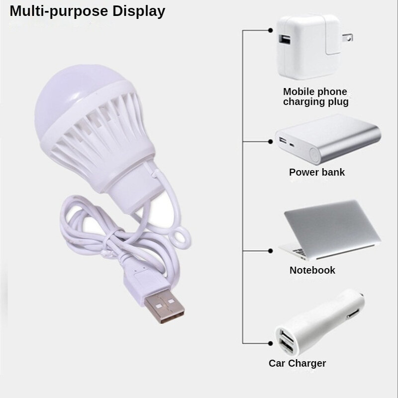 Lanterne LED portable, lampe de camping, mini ampoule, USB, livre d'alimentation, lecture, étudiant, lampe de table d'étude, super lumineuse pour l'extérieur, 5V