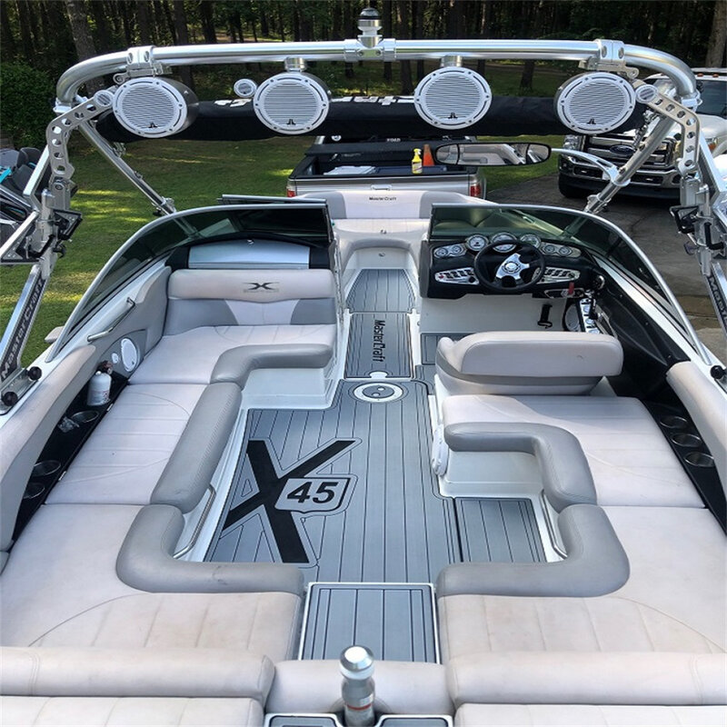 199.Craft-Ncount22 Swim Platform Cockpit Pad, Bateau OligFoam, Polymères de sol en teck, Style SeaDek MarinePolymers, Auto-adhésif, 2016-2019
