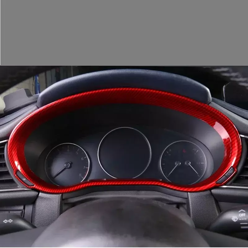 Marco de borde de pantalla para Mazda CX-30, película de medidor de velocidad, Interior de fibra de carbono ABS, accesorios de estilo, CX30, CX 30, 2019, 2020