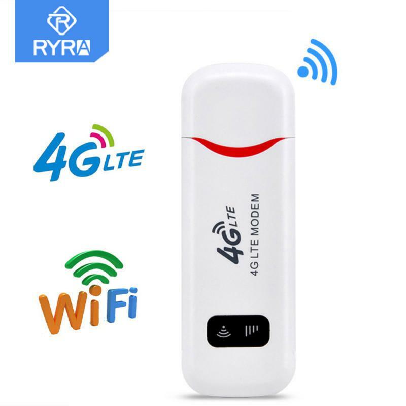 RYRA 4G LTE Rouer Wireless USB Dongle Mobile Broadband Modem Stick Sim Card Wireless WiFi Router 150Mbps Modem Stick Home Office