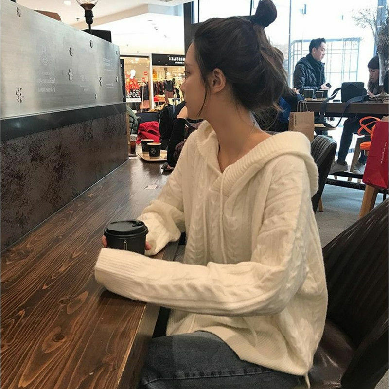 Элегантный вязаный свитер, Женский однотонный Повседневный Пуловер феи для офиса, Женская Весенняя корейская модная одежда с длинным рукавом 2023