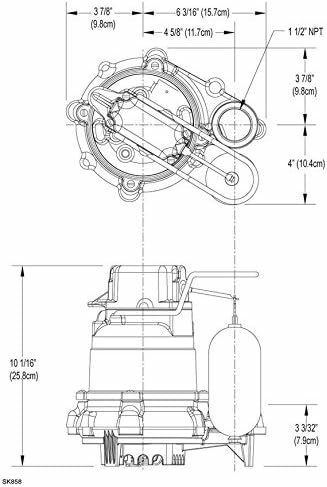 Pompa sommergibile Zoeller Mighty-mate (M53) e valvola di ritegno in PVC (30-0181) Bundle