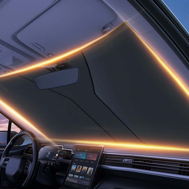 Солнцезащитный козырек на лобовое стекло автомобиля, складной козырек от солнца, с защитой от ультрафиолета