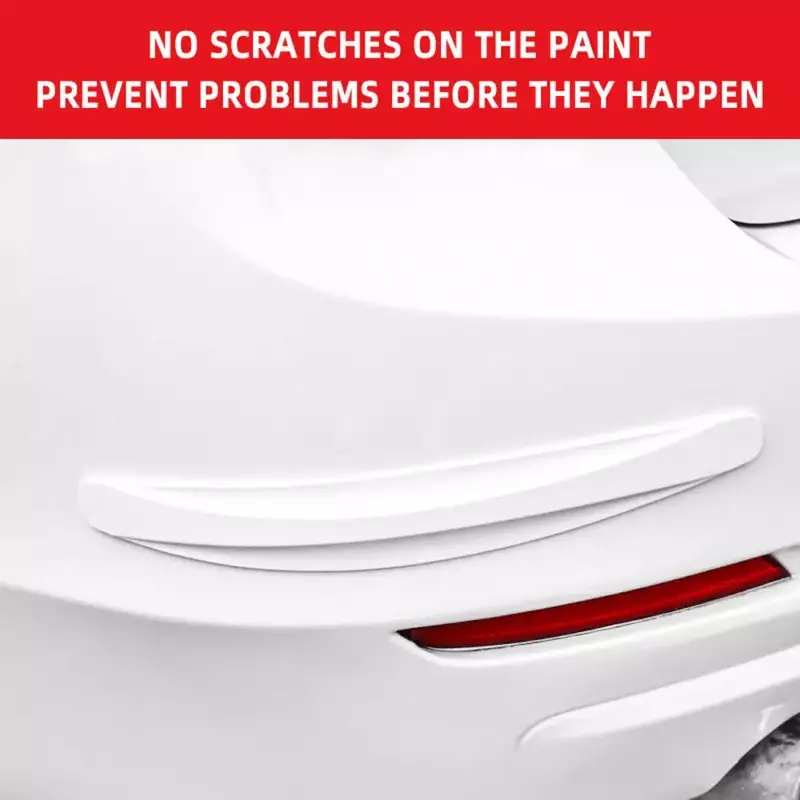 2Pcs Universal Anti-Collision Protector Rubber Car Door Products Auto Front And Rear Corner Bumper Cover Guard Lip Strip Sticker