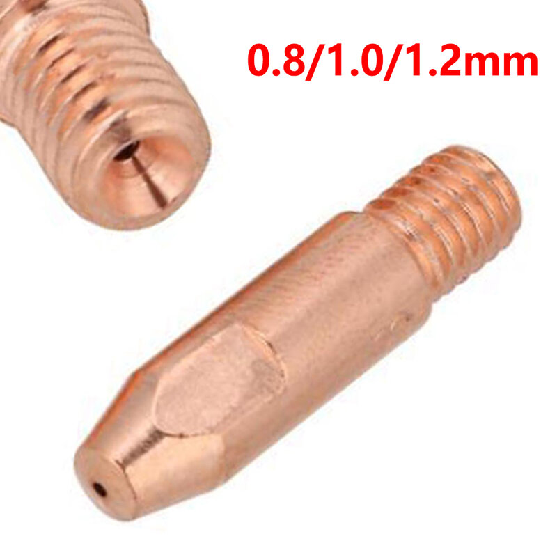 Boquillas de antorcha de soldadura, boquillas de contacto de cobre para Binzel 24KD MIG/MAG, 0,8/1,0/1,2mm, M6
