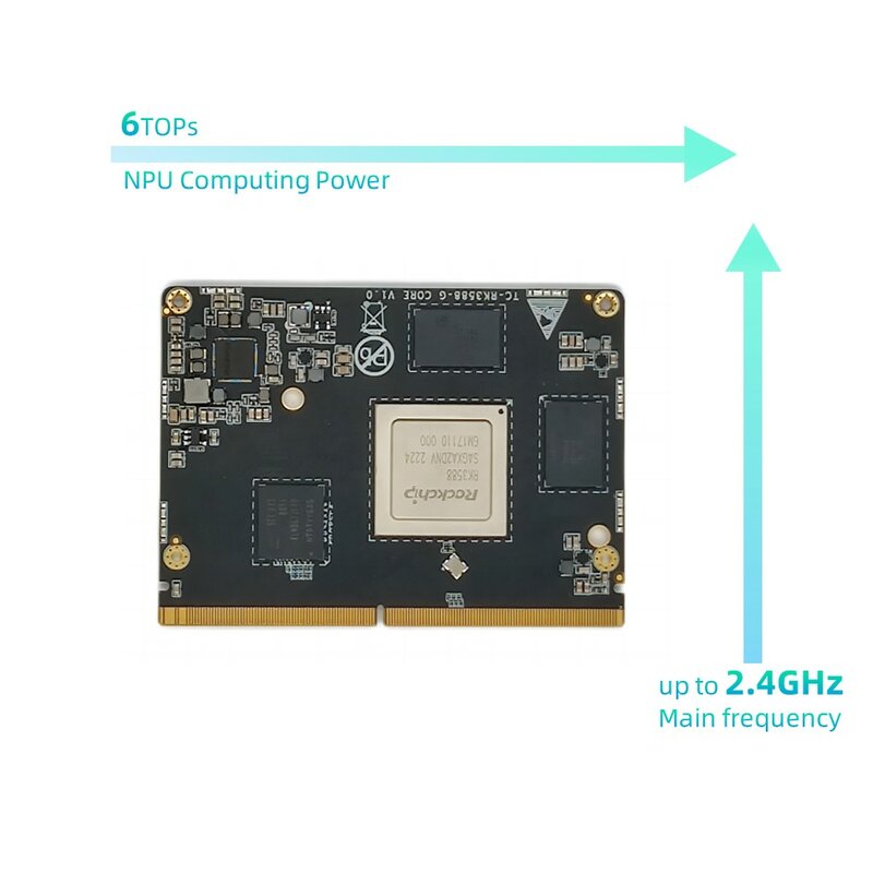 Rockchip 3588 سوم ثماني النواة 64 بت ، RK3588 ، وحدة نظام Arm ، أندرويد 8K ، HDMI ، PCIE ، توسيع SATA ، جيجابت إيثرنت ، H 265 فك