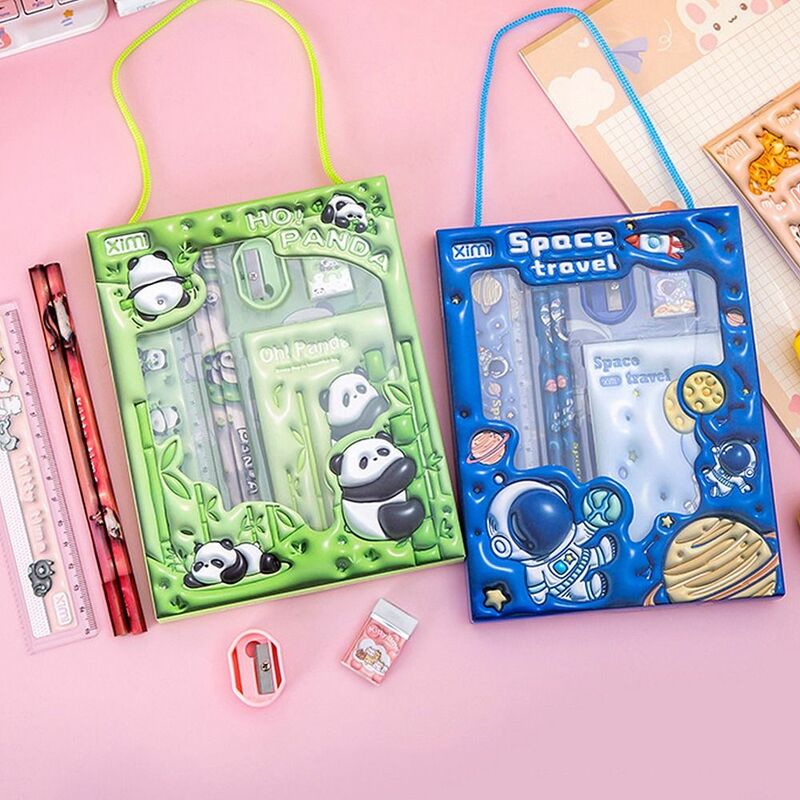 Gift 6 In 1 Stationery Set New Pencils Erasers Kindergarten Birthday Gift Prizes Rulers Study Stationery Set