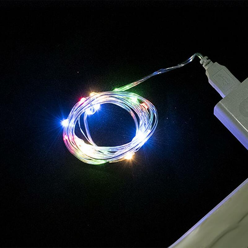 2m 20 Lights Copper Wire LED String Lights Fairy String Light Holiday Lighting Fairy Garland Christmas Party Wedding Decor Lamp