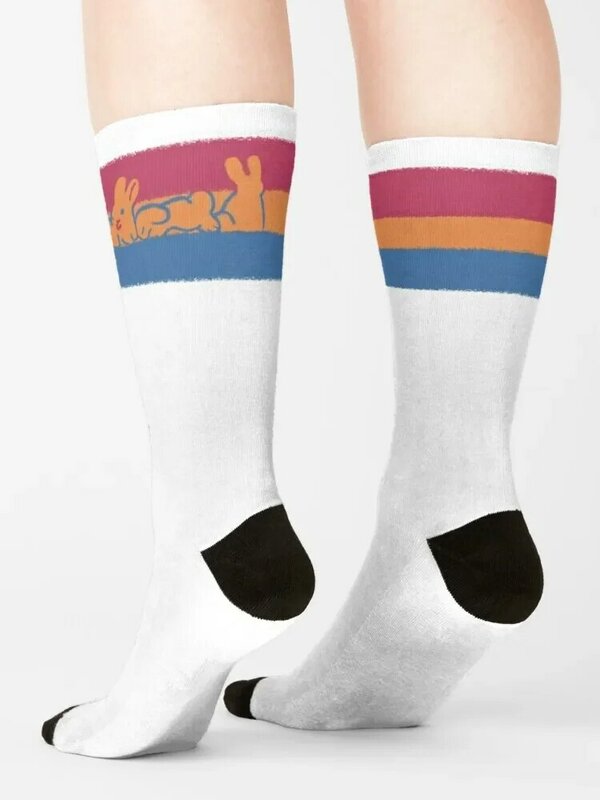 Pan Pride-calcetines de conejos para hombre y mujer, medias de baloncesto de lujo para gimnasio