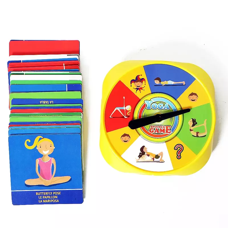 54Pcs Yoga Pose Cards gioco di flessibilità ed equilibrio giochi da tavolo per famiglie per adulti bambini con manuale inglese francese spagnolo