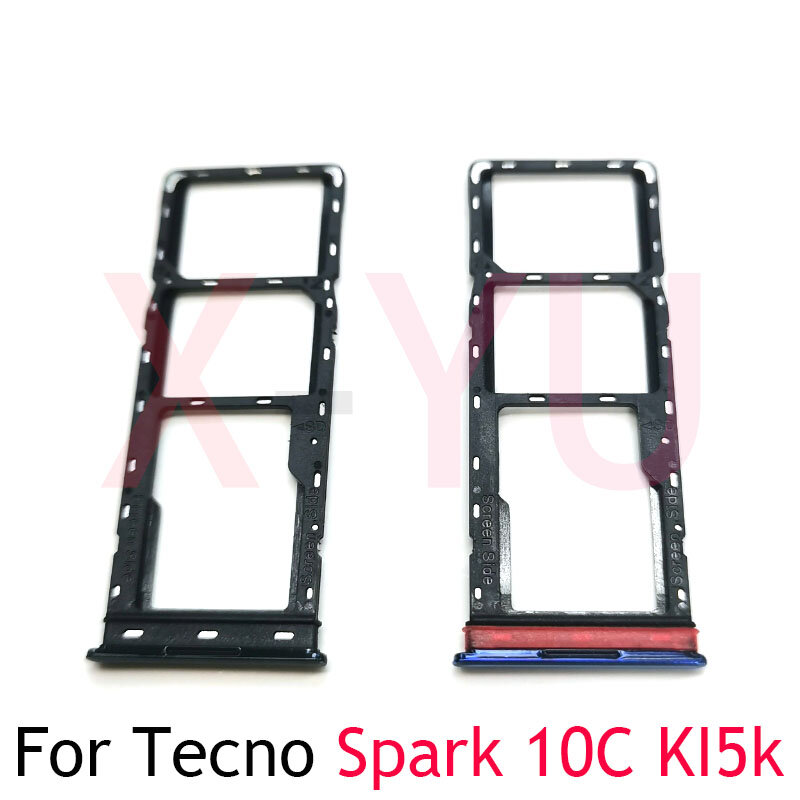 For Tecno Spark 10C KI5k KI5m KI5 SIM Card Tray Holder Slot Adapter Replacement Repair Parts