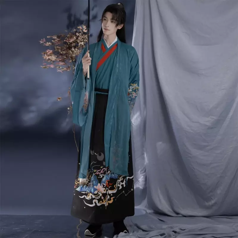 Vestido Hanfu Chinês Tradicional para Casais, Roupa de Espadachim Dinastia Han, Veste Oriental, Terno Tang Antigo, Cosplay Carnaval