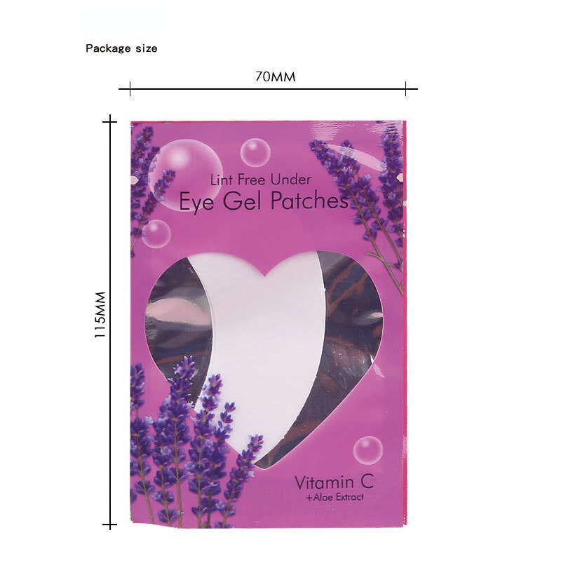 25 pasang = 50 buah Patch bulu mata berbentuk V Patch hidrogel mata ekstensi bulu mata palsu di bawah mata alat rias wanita