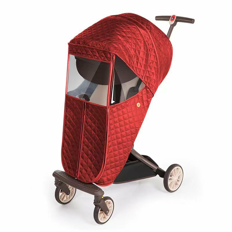 Baby Stroller Rain Cover Baby Walking Tool Windshield Quilted Cozy Anti-Droplet Raincoat