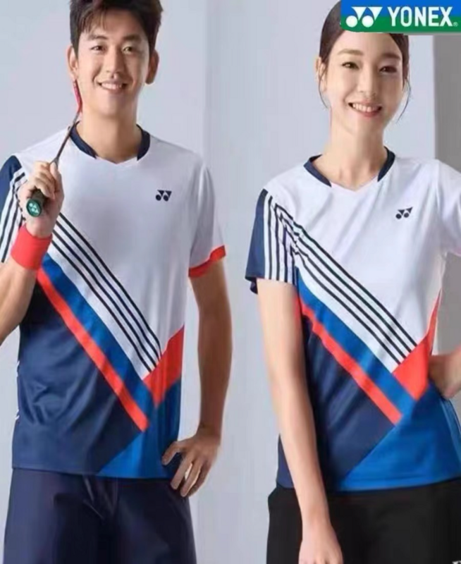 Męskie damskie stroje do badmintona Yonex dla par Szybkoschnące koszulki sportowe, które odprowadzają pot, zapobiegające zapachowi i oddychające