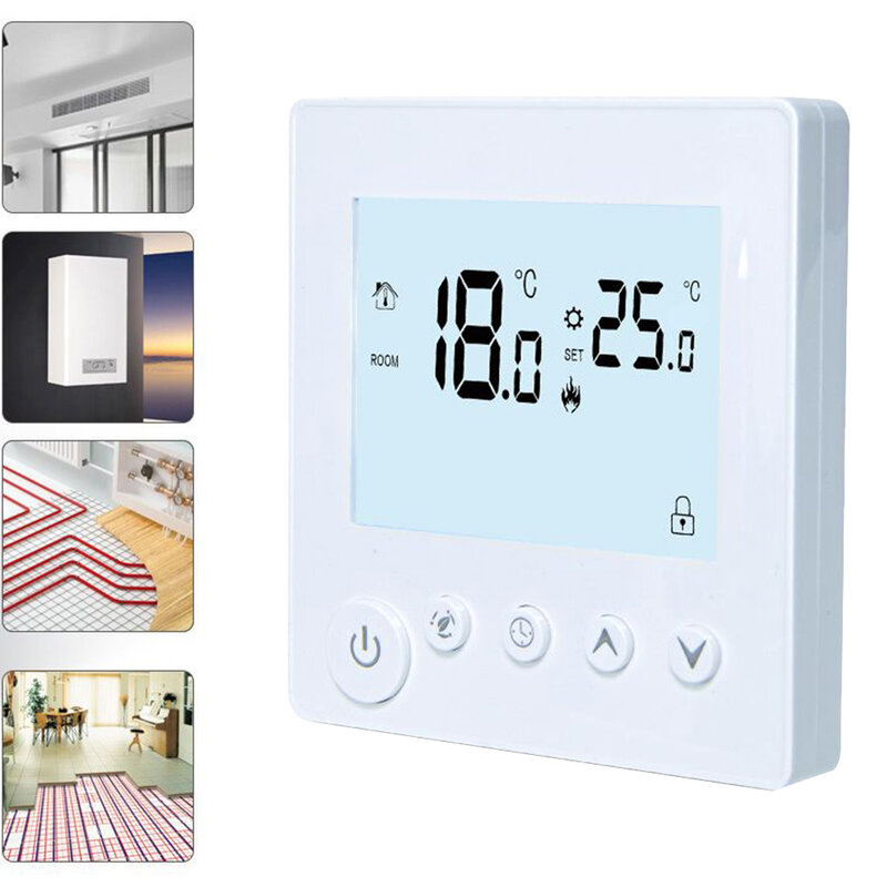 Цифровой термостат, запасные части для теплого пола, подогрев стен, белый 8,6x8,6x4 см, аксессуары, абсолютно новый