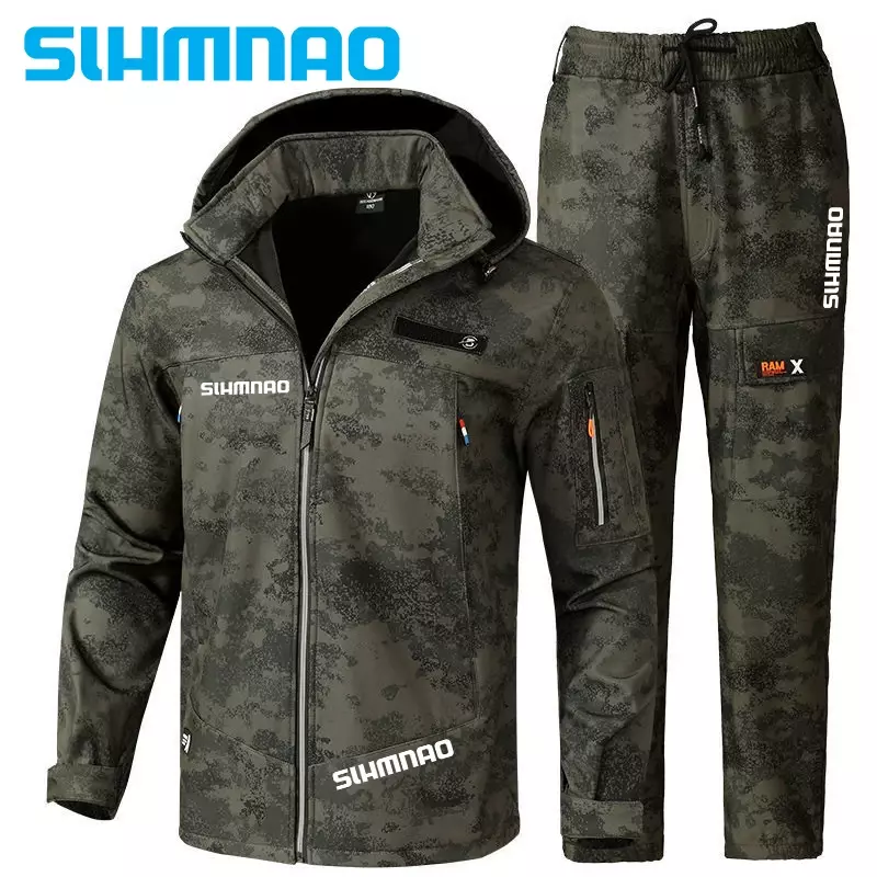 2023 Winter Fishing Suit Military Tactical Assault Jacket Hunting Men's Mountaineering Charge Coat Waterproof and Warm Pants
