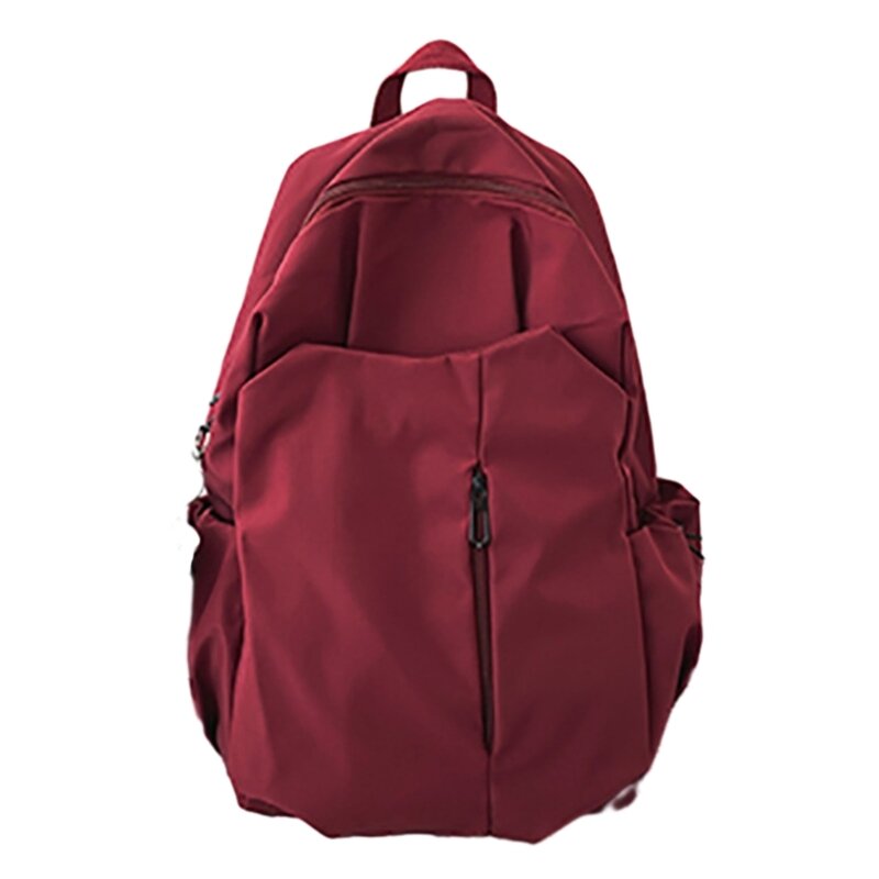 スクールブックバッグ大容量バックパックミドルソリッドカラーカレッジバックパック十代の学生少年少女旅行デイパック
